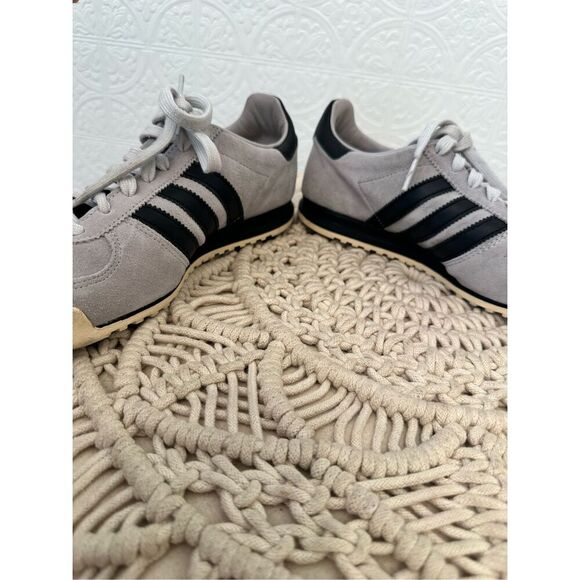 Adidas Gray Suede and Black Classic Stripe GUAM Edition Sneakers Size 6 - Picture 5 of 7